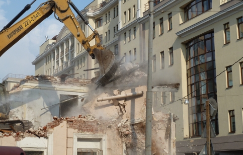 Снос усадьбы Алексеевых. Фото с сайта "Архнадзор"