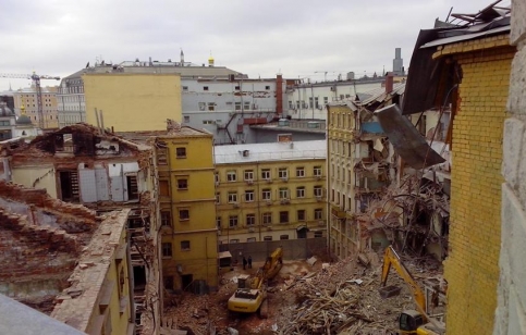 Снос Домов Привалова на Садовнической улице. Январь 2015 года.